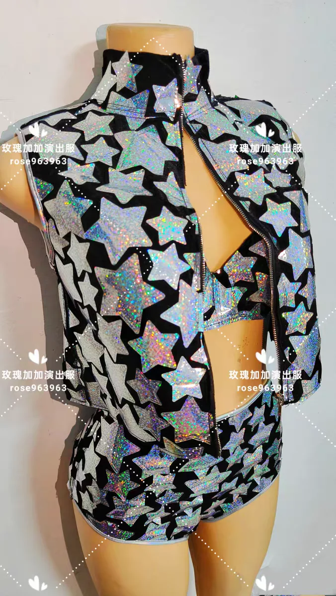 الملونة مثير الهيب هوب دعوى روك المغني الجاز الرقص أداء زي ملهى ليلي بار الإناث DJ الرقص فريق المرحلة الملابس