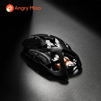 Ratón inalámbrico Angry Miao Infinity para videojuegos, Metal, ultraligero, hueco, intercambiable en caliente, PAW3950, doble, 8K, con cable, triodo