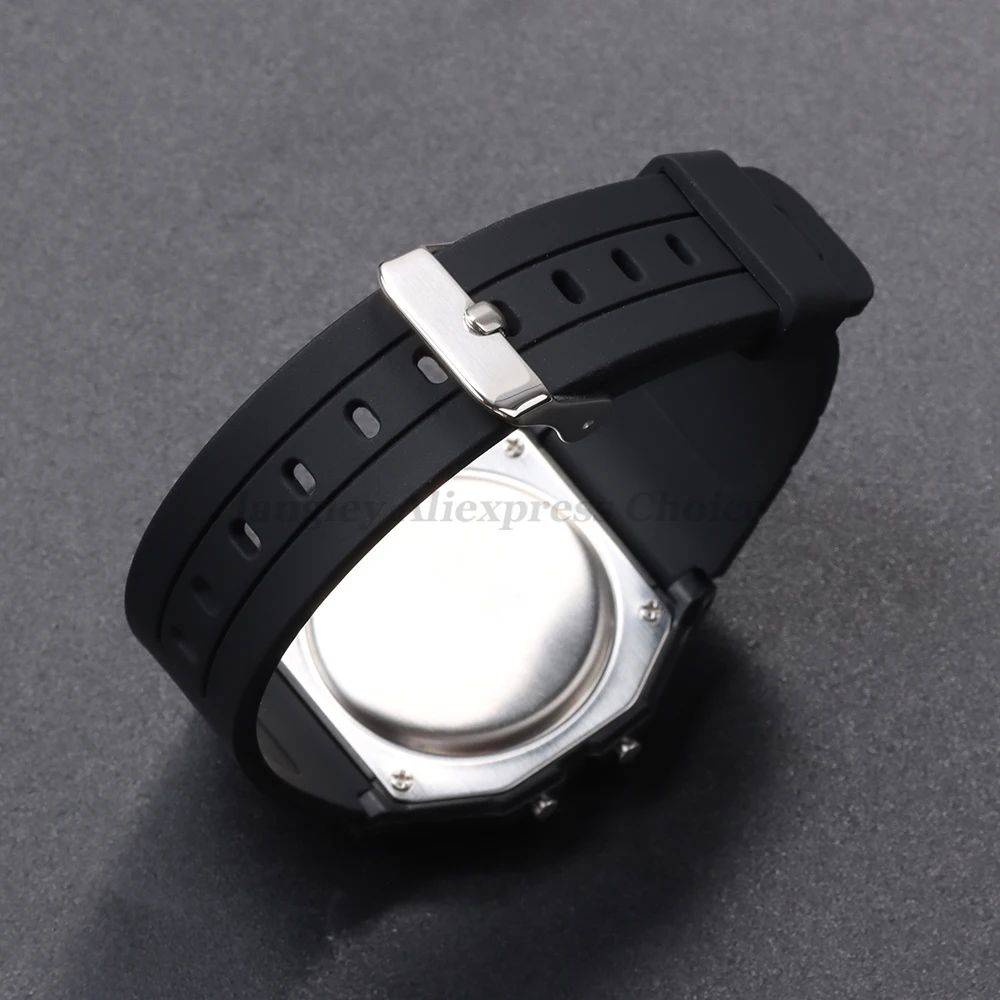 Armband für CASIO Silikon-Uhrenarmband 12/14/16/18/20/22 mm für W800H SGW400 F91W F84 F105/108 A158/168 AE1200/1300 Harzgürtel – Detail 11