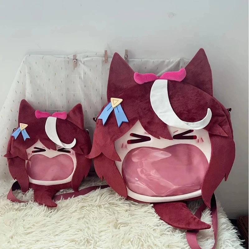 Anime Tokai Teio Cosplay Plush Bag Laugh Face Transparent Itabag Backpack Lolita Women Crossbody Shoulder Bag Wallet In Stock