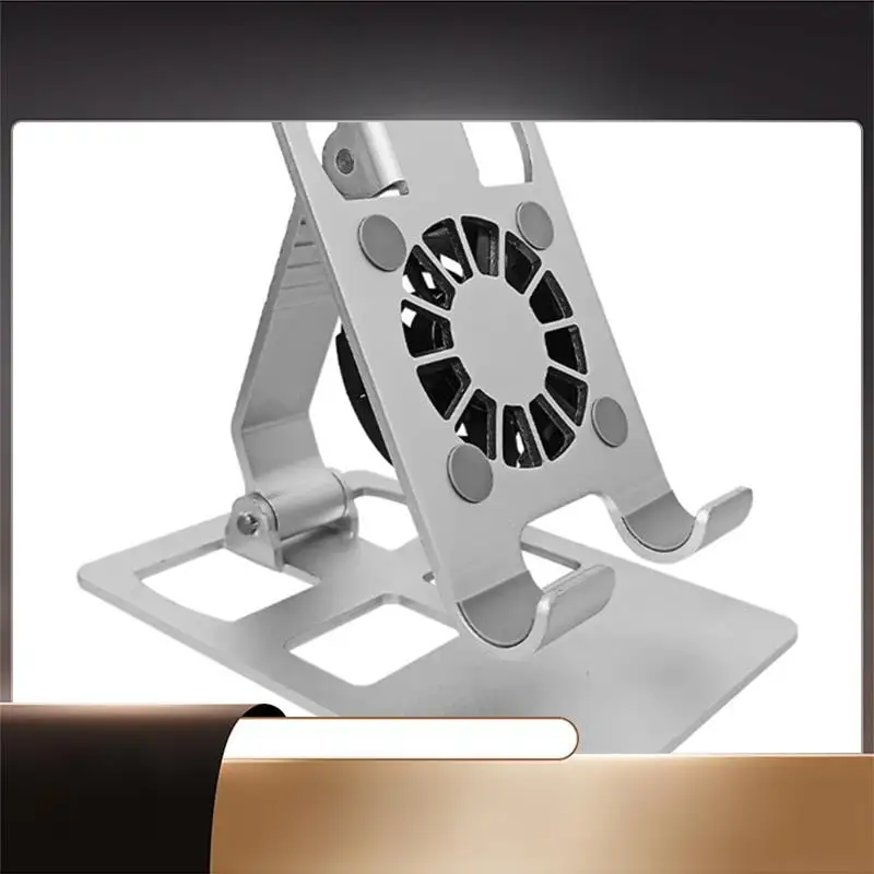 H8WD Portable Cooling Fan Heat Dissipation Stand For Cellphone Tablet Holder Support Phone Stand-X64A