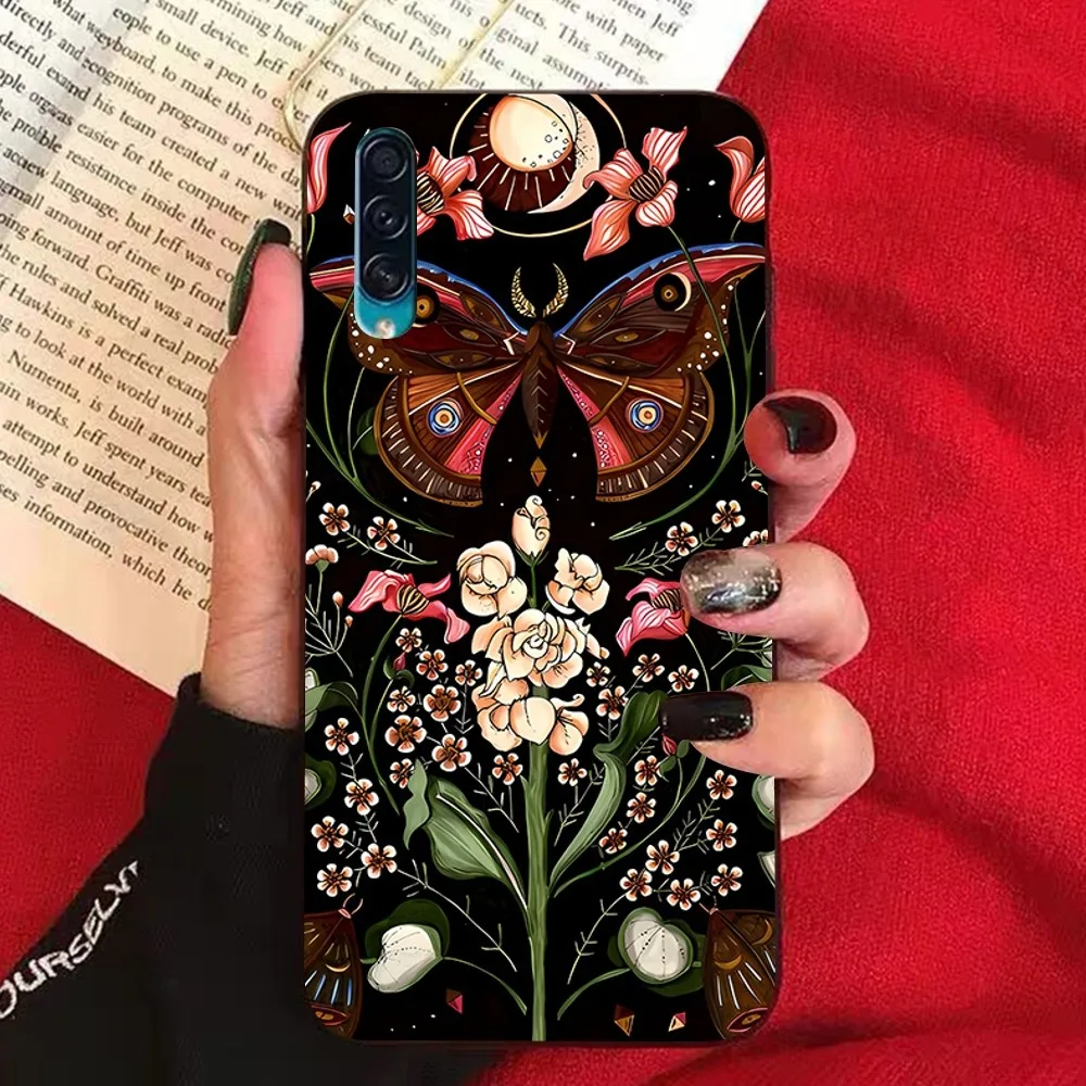 Forest Magical Moth Thistle Phone Case For Samsung A 10 11 12 13 20 21 22 30 31 32 40 51 52 53 70 71 72 73 91 13 shell