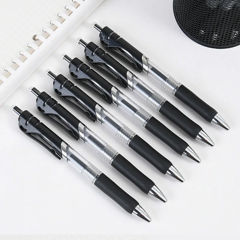 

Набор выдвижных гелевых ручек 0,5 мм, шариковая ручка с черными/красными/синими чернилами для письма, стержни, офисные аксессуары, школьные принадлежности, канцелярские принадлежности