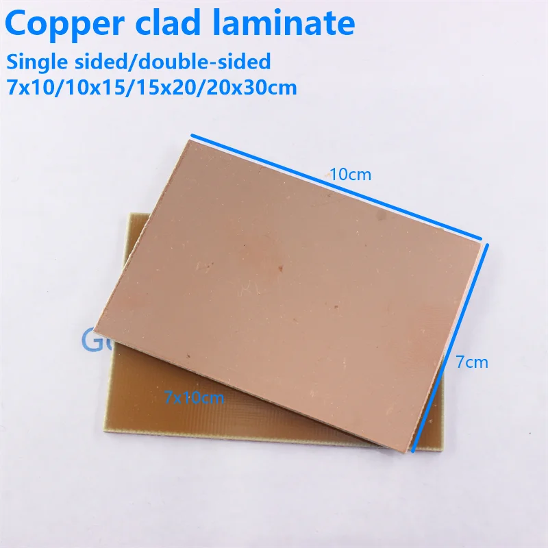 

FR4 PCB 7x10 10x15 15x20 20x30 см 7*10 10*15 15*20 20*30 Односторонняя медная пластина DIY PCB Kit Ламинатная печатная плата