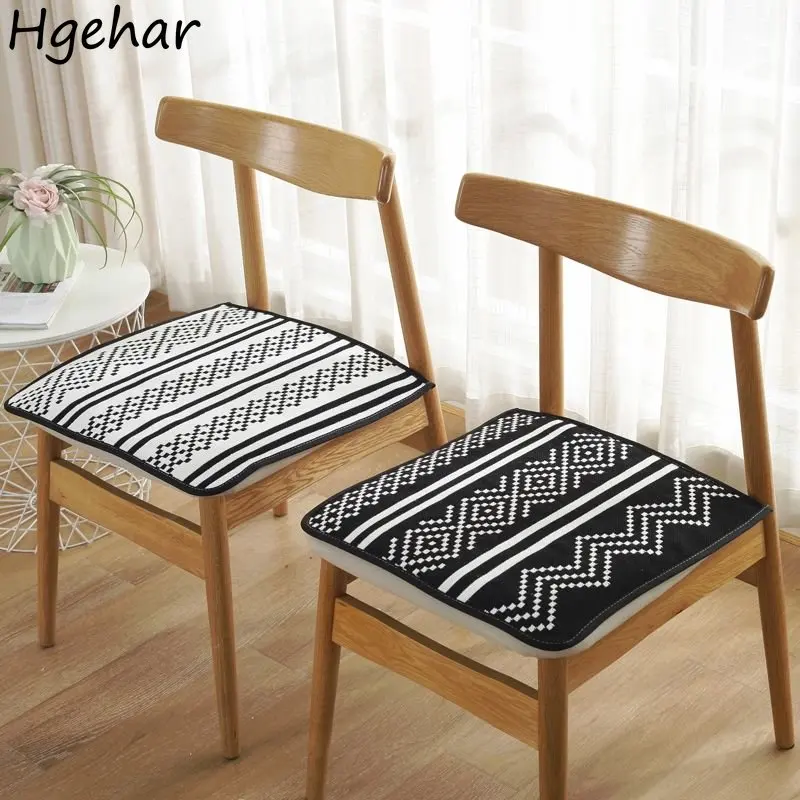 Vintage Double Sided Cushions Household Chairs Pillow Comfortable Bandage Non-slip Four Seasons Dining Chair Seat Cushion Office