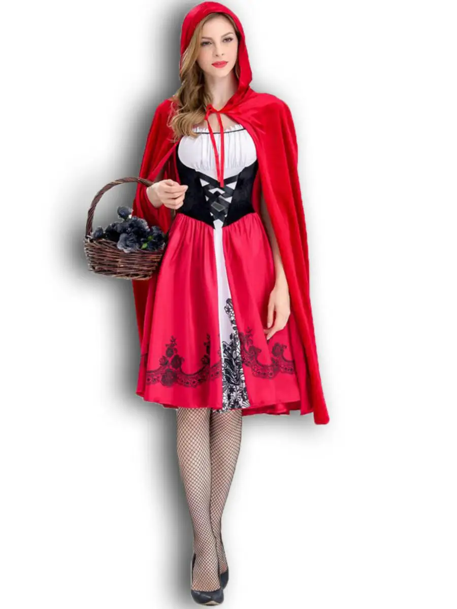 

Adult loween Role-plang Clothing Little Red Riding Hood Fairy T Costume Castle Queen Costume Traditional Chinese Stag...