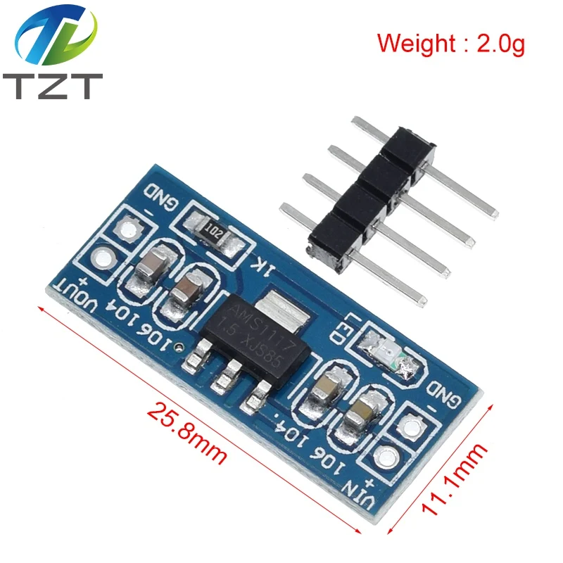 LM1117 AMS1117 4.5-7V turn 1.2V 1.5V 1.8V 2.5V 3.3V 5V DC-DC Step down Power Supply Module For bluetooth Raspberry pi