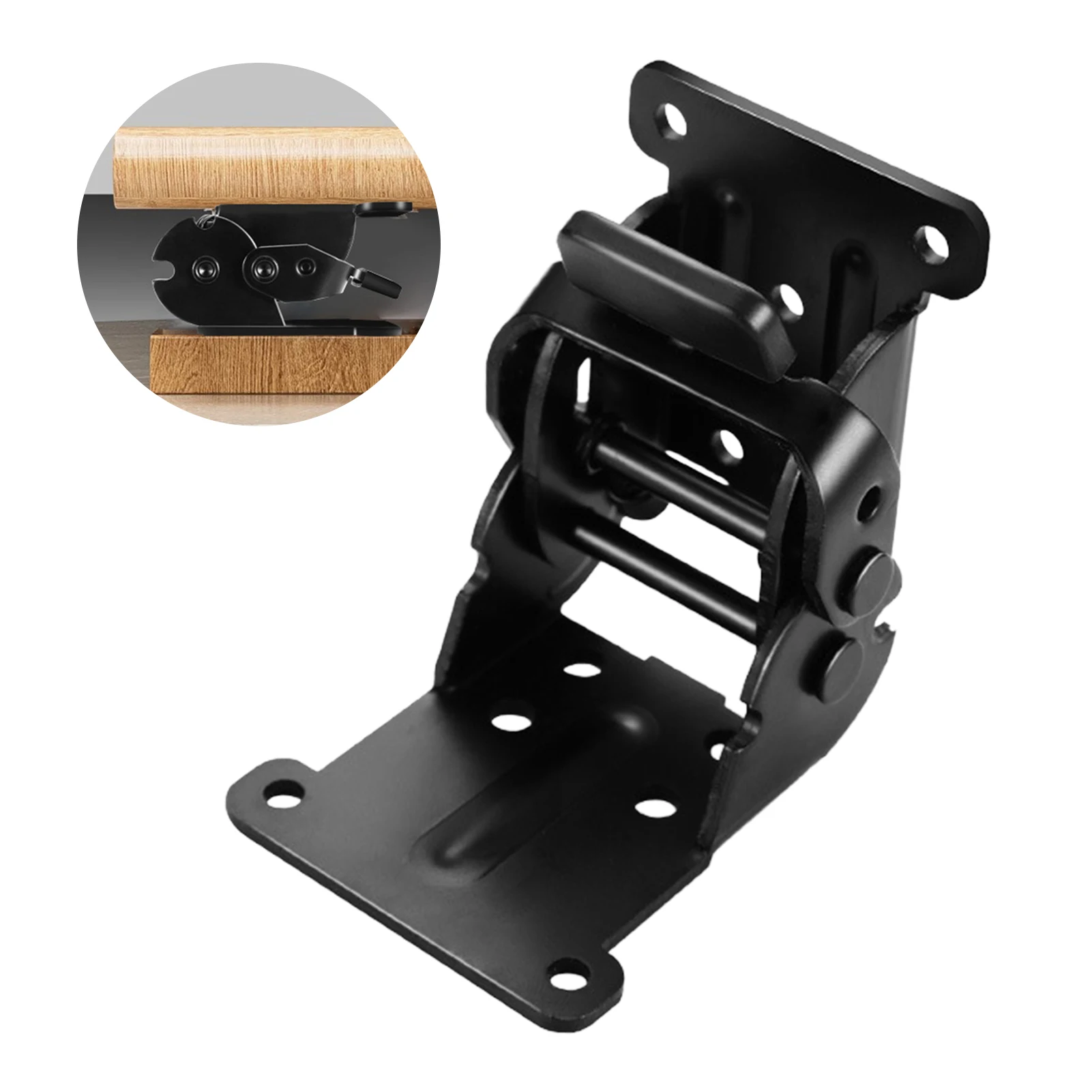 Metal Folding Hinge for Coffee Table Dining Room Furniture 90 180 Degree Self-locking Leg Bracket Heavy Duty Hardware Kit