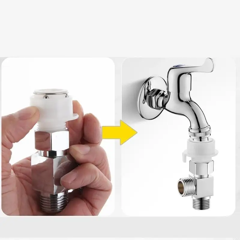 Imagen 6: Desviador agua vías latón con conector 1 entrada y 2 salidas, gestión flujos agua, accesorio resistente a