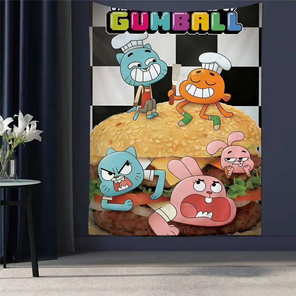 

A-Amazing W-World G-Gumballs Hanging Bohemian Tapestry Hanging Tarot Hippie Wall Rugs Dorm Japanese Tapestry