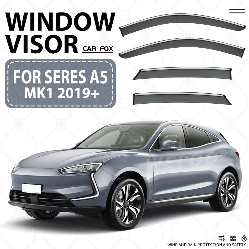 

4Pcs For Seres A5 2019+ Car Window Visor Awning Shelters Windshield Side Window Rain Sun Shade Auto Accessories Car Styling