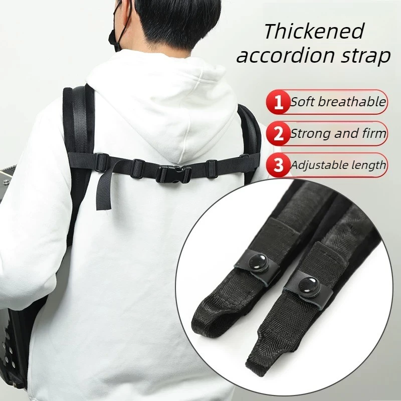 

Velvet Accordion Strap 60-120 Bass Straps Comfortable Wear-resistant Accordion Strap Stage Performance Instrument Accessories