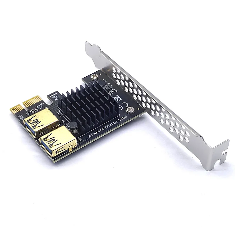 PCI-E to PCI-E adapter card 1 to 2PCI-E PCI-E slot one  two USB3.0PCI-E expansion