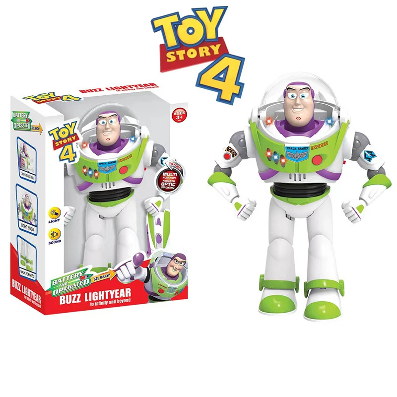 Anime Toy Story Buzz Lightyear modelo juguetes Pixar eléctrico Walking Robot muñeca figura de acción juguete para regalo juguetes modelo para niños