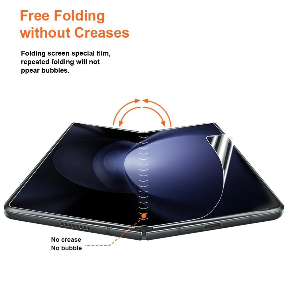 Película de hidrogel 4 en 1 para Samsung Galaxy Z Fold 6 ZFold6 5 4 3 Fold6, Protector de pantalla frontal y trasera, película protectora de lente interior
