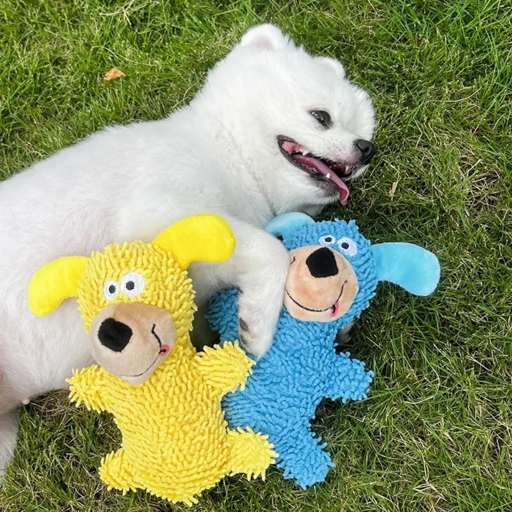 

Cartoon Squeaky Dog Toy Bite-resistant Wear-resistant Cleaning Tooth Chew Toy Creative Portable Pet Interactive Toys