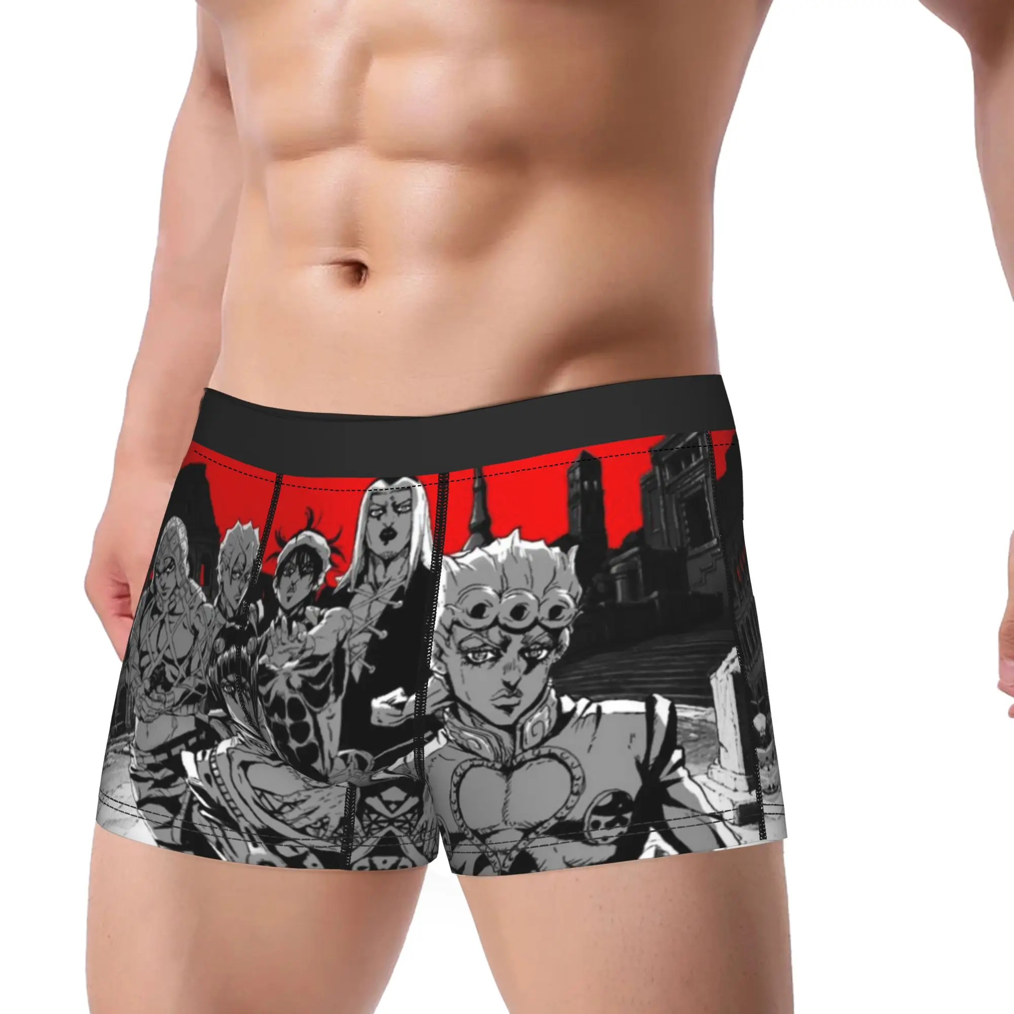Mysterious Foreign Fighter JoJo's Bizarre Adventure Underpant Breathbale Panties Men's Underwear Comfortable Shorts Boxer Briefs