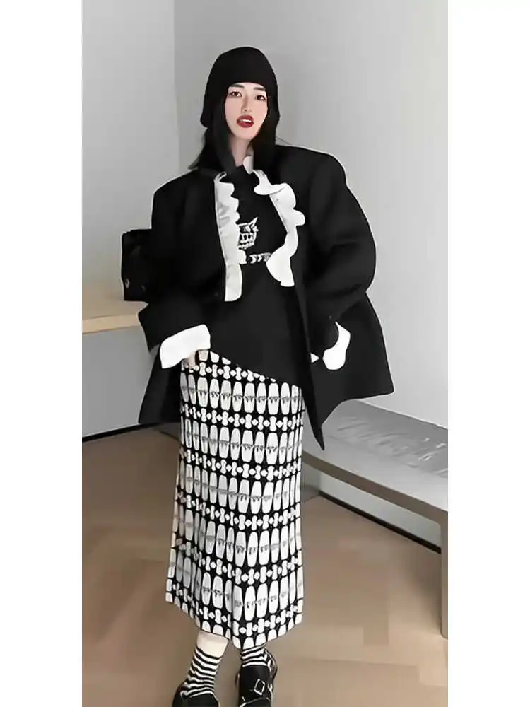 Manteau d'extérieur pour femmes, Blazer féminin, Bandage, Texture Textile grossier, offre spéciale, Harajuku gothique Y2K Punk E Girl