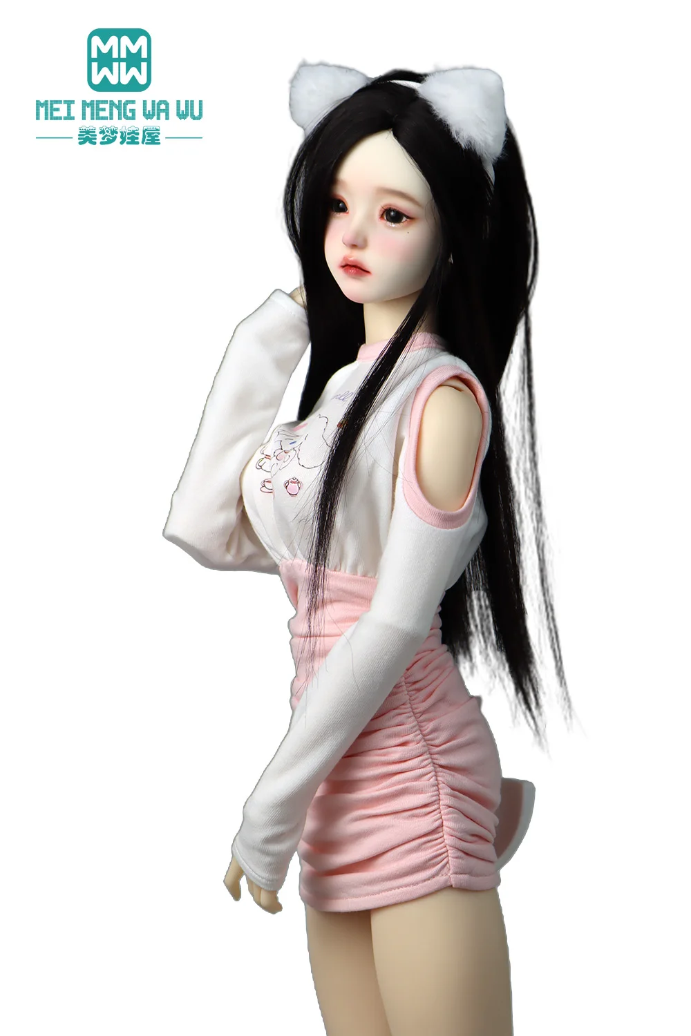 

Fits 1/3 1/4 SD DD MSD Doll Fashionable patchwork bodycon dress Girl Gift