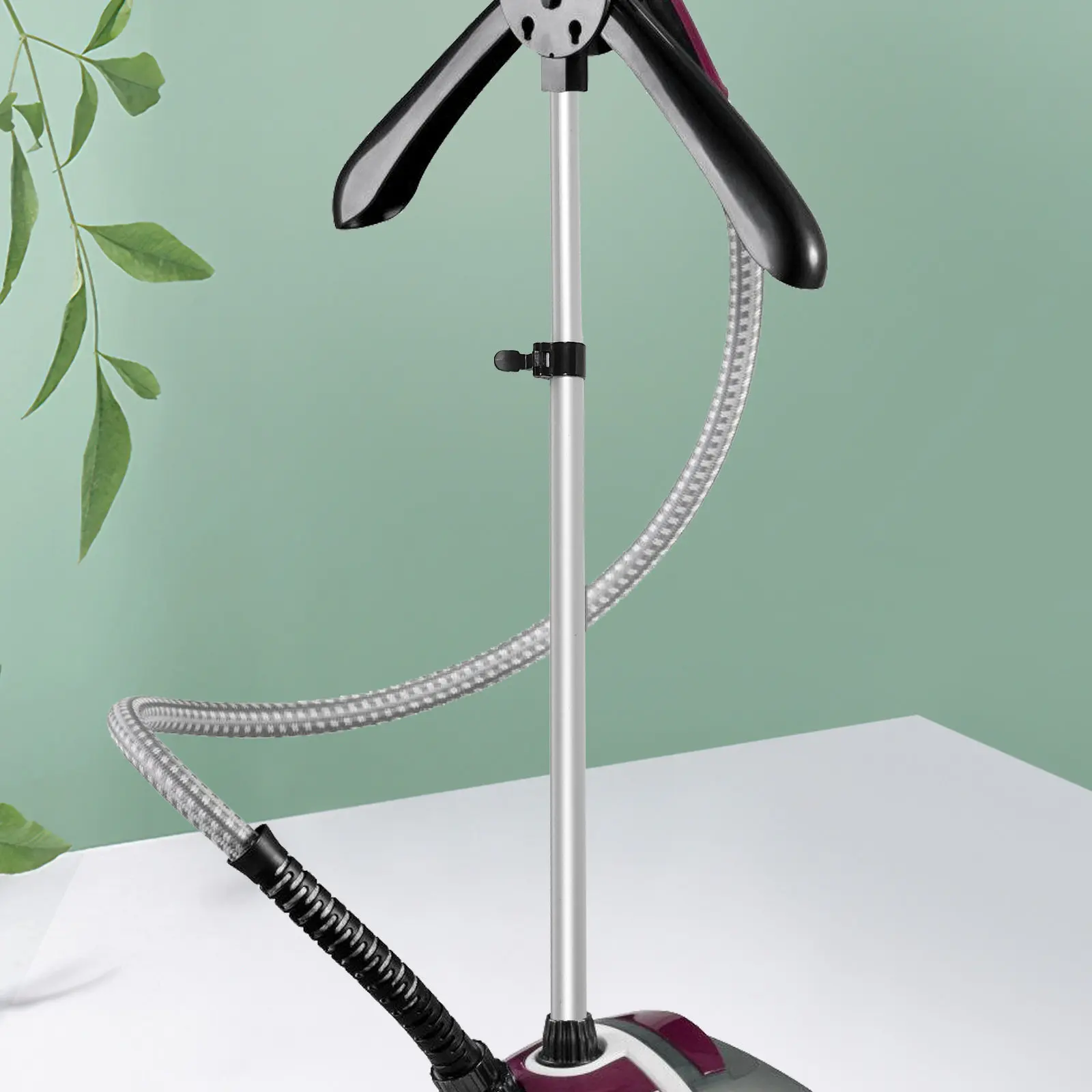 Portable Steamer Stand Rod Stainless Steel Telescopic Retractable Clothes Steam Stand Rod Easy Install No Tools Needed for Home