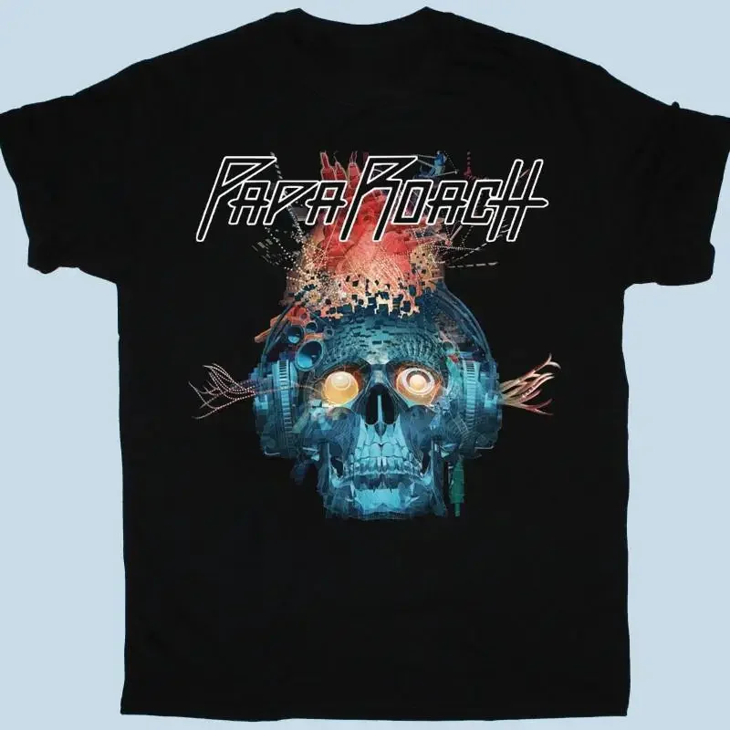 PAPA ROACH Logo  T shirt  Cotton Black Size S to 5XL