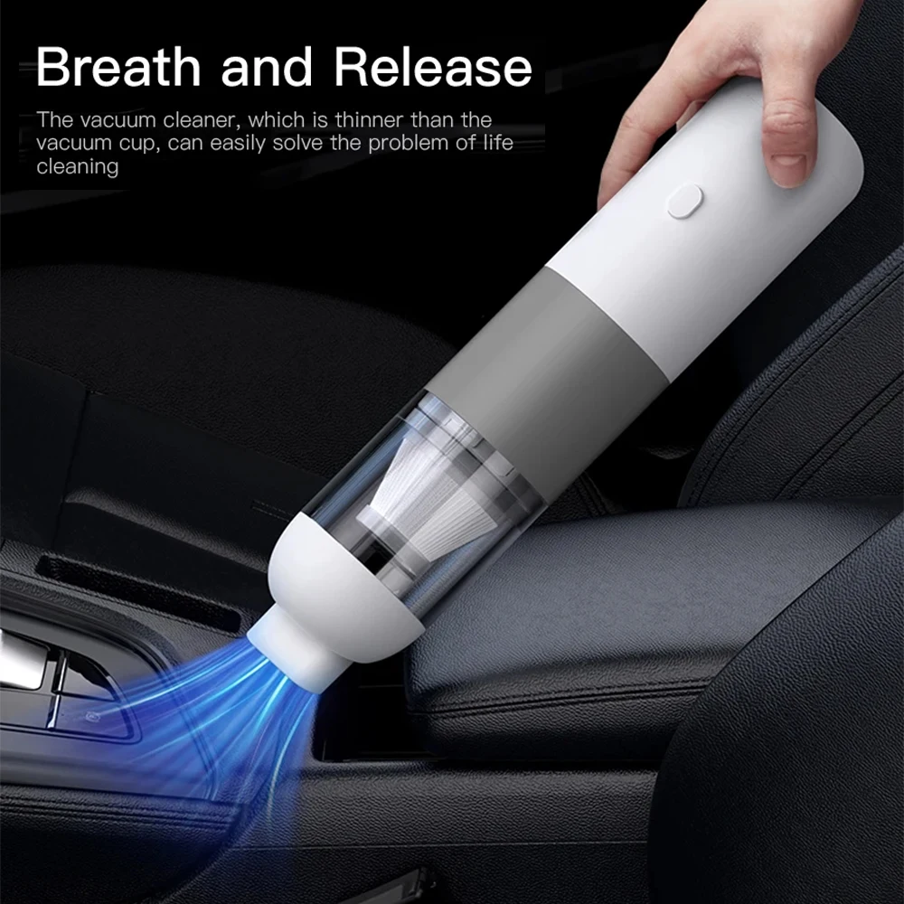 Portable Car Vacuum Cleaner Mini Handheld Wireless Cleaning Machine for Home Auto Supplies 4000Pa Small Wireless Vacuum Cleaner