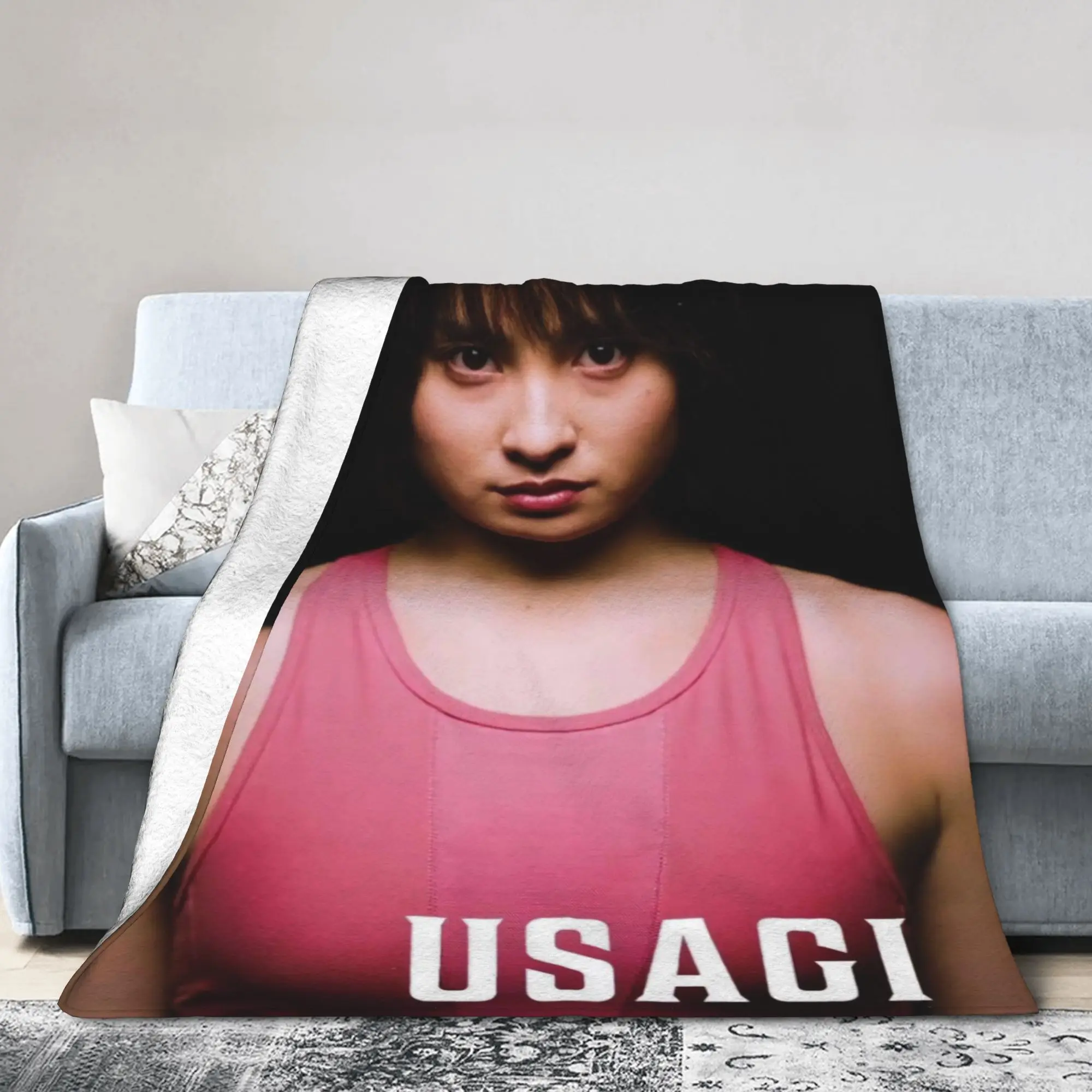 Usagi Alices in Borderland Soft Blanket  Kids Adult Plush Throw Blanket Novelty Outdoor Flannel Bedspread Sofa Bed Cover