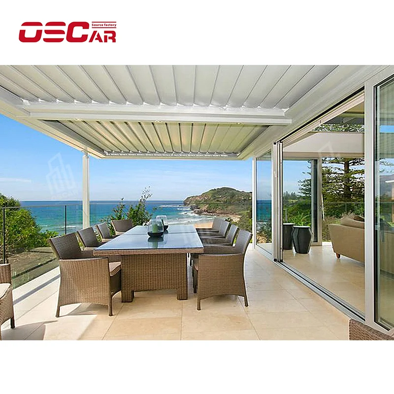 Oversized Canopy House Retractable Curtain Vertical Pergola Automatic Patio Systems Splicing Install Shade