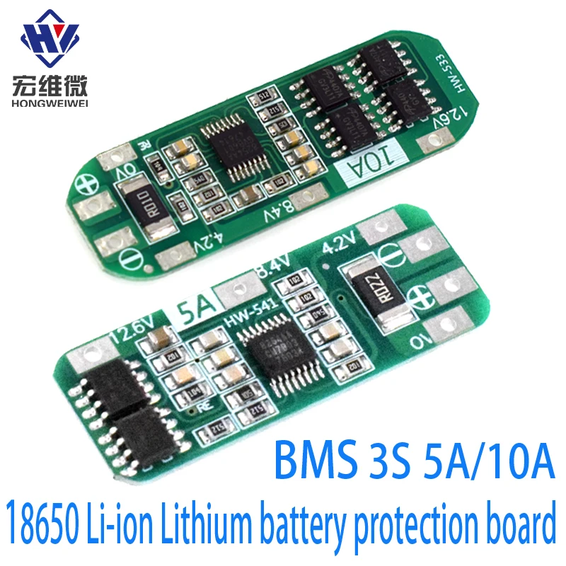 3S 5A 10A Li-ion Lithium Battery 18650 Charger PCB BMS Protection Board For Drill Motor 12.6V Lipo Cell Module