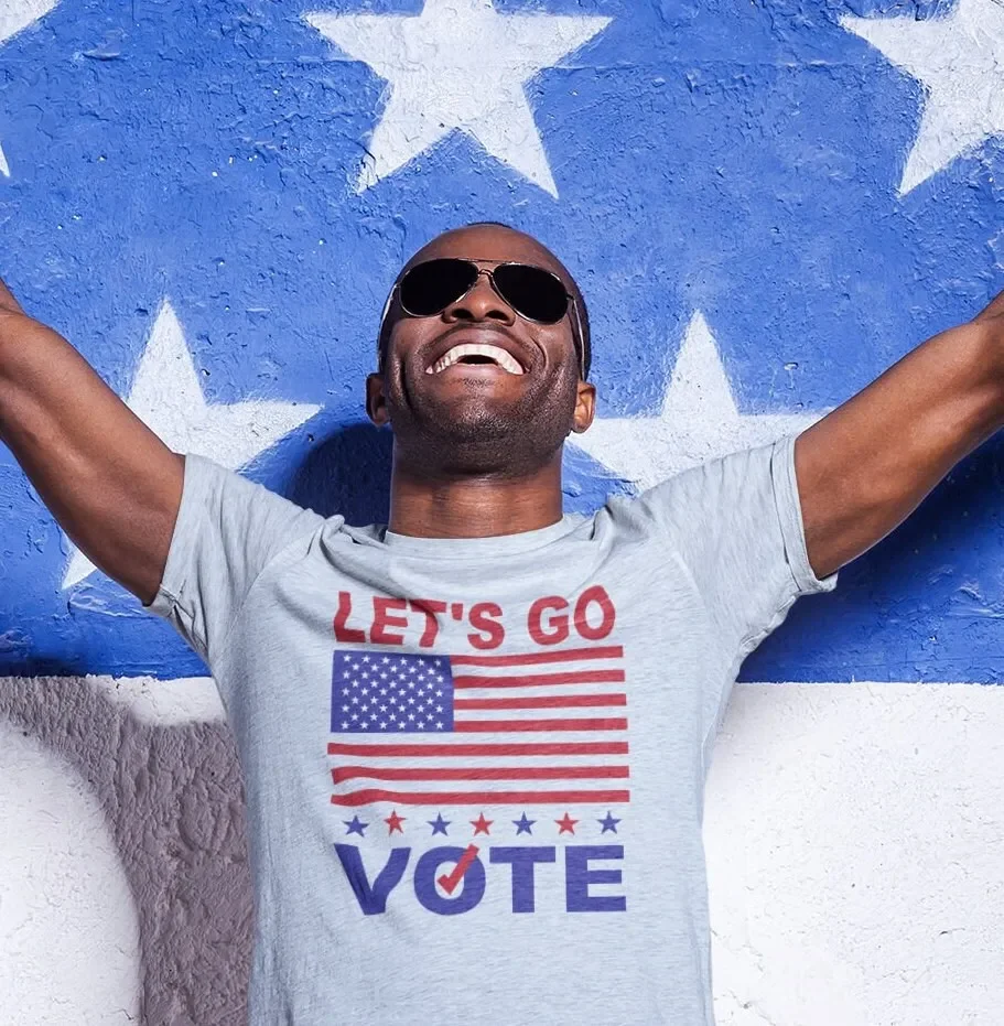 Let s Go Vote Patriotic American Flag Election Day T Shirt