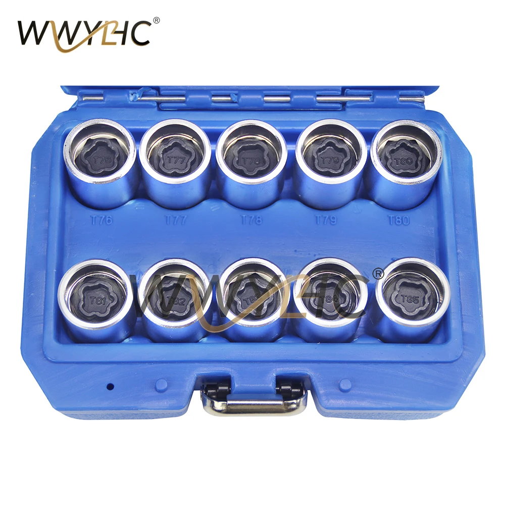 10Pcs for  Wheel Lock Key&Lug Nut Anti-Theft Wheel Lock Removal Tool Set with Socket