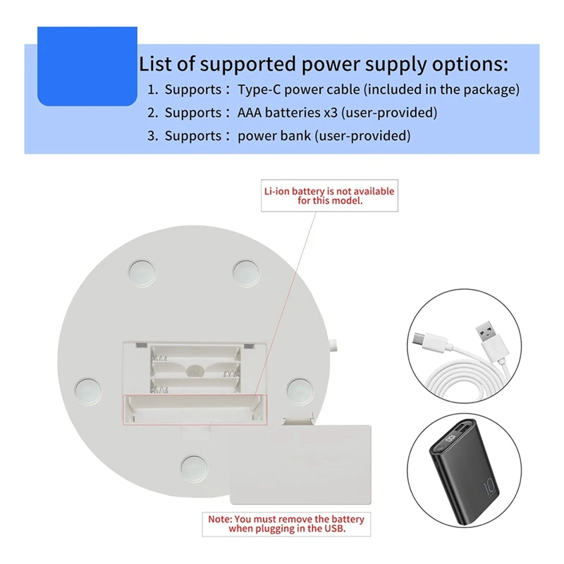 Rotating Display Stand With USB Power Cable, Mute Rotating Turntable 5.9 Inch 11Lb Load, Adjustable Speed And Direction