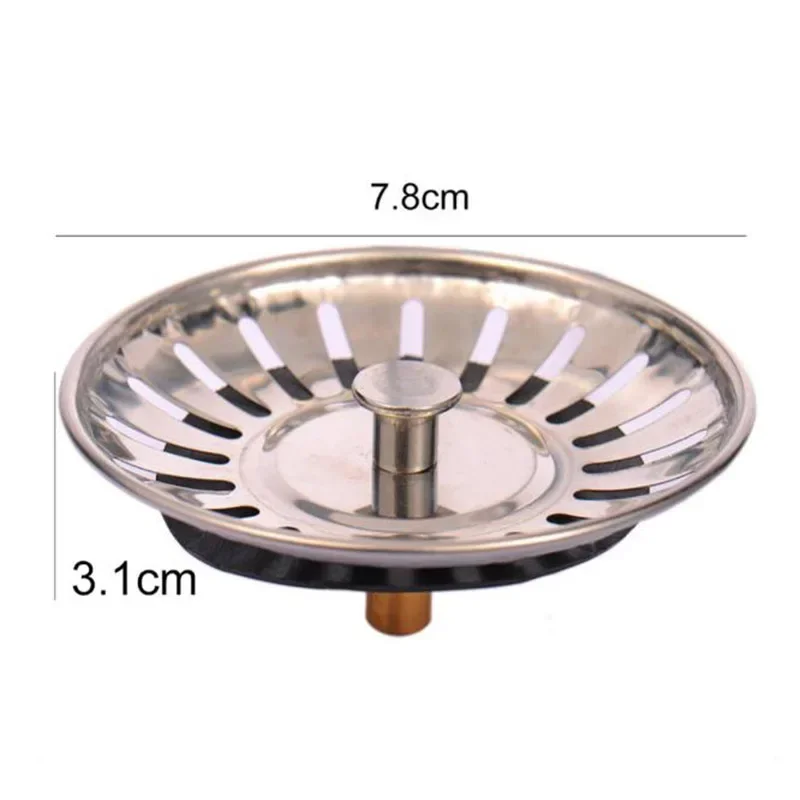 High Quality Stainless Steel Kitchen sink Strainer Stopper Waste Plug Sink Filter filtre lavabo bathroom hair catcher