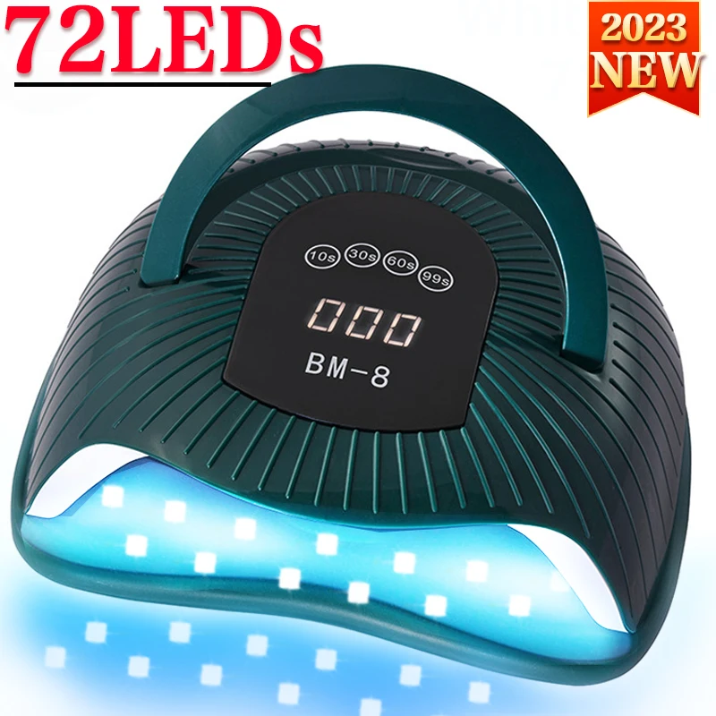 

NEW 72LEDs Powerful Nail Drying Lamp 300W Nail Dryer For Drying UV Gel Polish Smart Sensor Portable Handle Design Nail Light