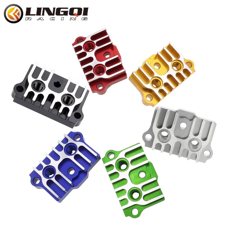 LINGQI Universal Motorcycle Accessories CNC Oil Cooler Radiator Part Cylinder Cover For Most 110cc 125cc 150cc Pit Bike