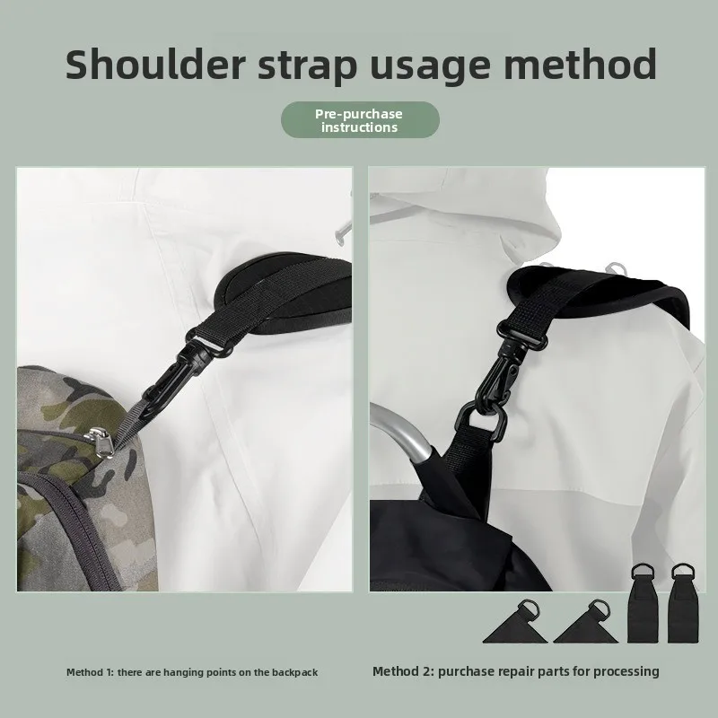 Adjustable Thickened Backpack Shoulder Straps with Swivel Hooks Relieve Shoulder Pressure for Camera Bag Dry Bag Luggage