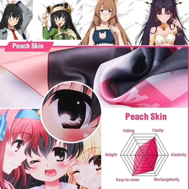 Anime Girls Und Panzer Body Hugging 150x50cm Pillow Case Waifu Cushion Dakimakura Kawaii Pillowcase Otaku Long Cover Bedding