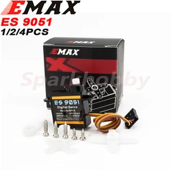 EMAX-Servo Digital de plástico ES9051, Original, 4,1g, resistente al agua, con engranajes, para coche, helicóptero, barco, avión, accesorios