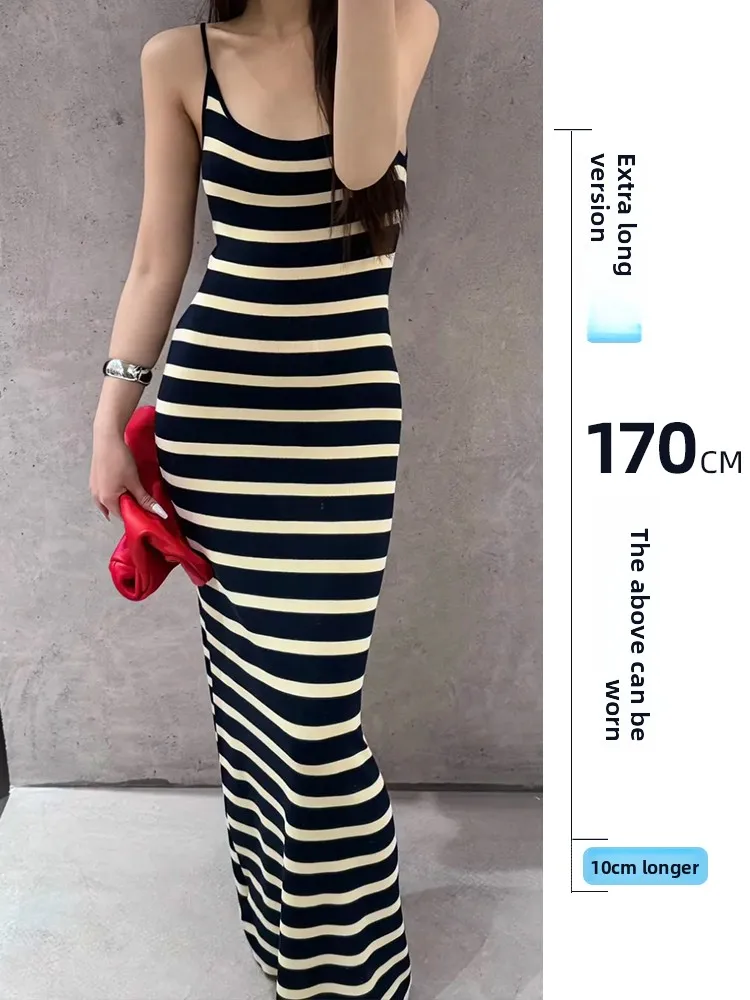 Long Striped Wrap D… - image