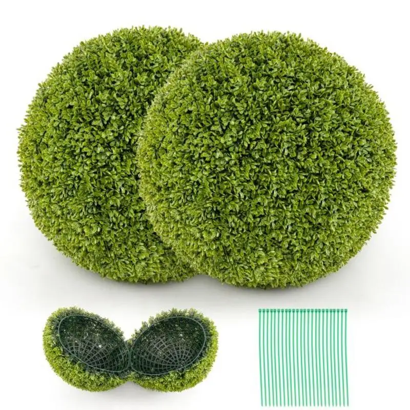 2-teiliger 50cm Künstlicher Buchsbaum-Topiary-Ball-M