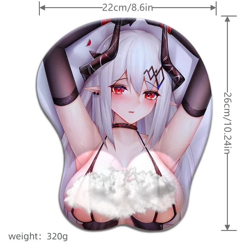 

Blister Packed NFSW Mudrock Chest Mouse Pad Anime Desk Mat Arknights Gamer Special Wristband with 3d Nipples