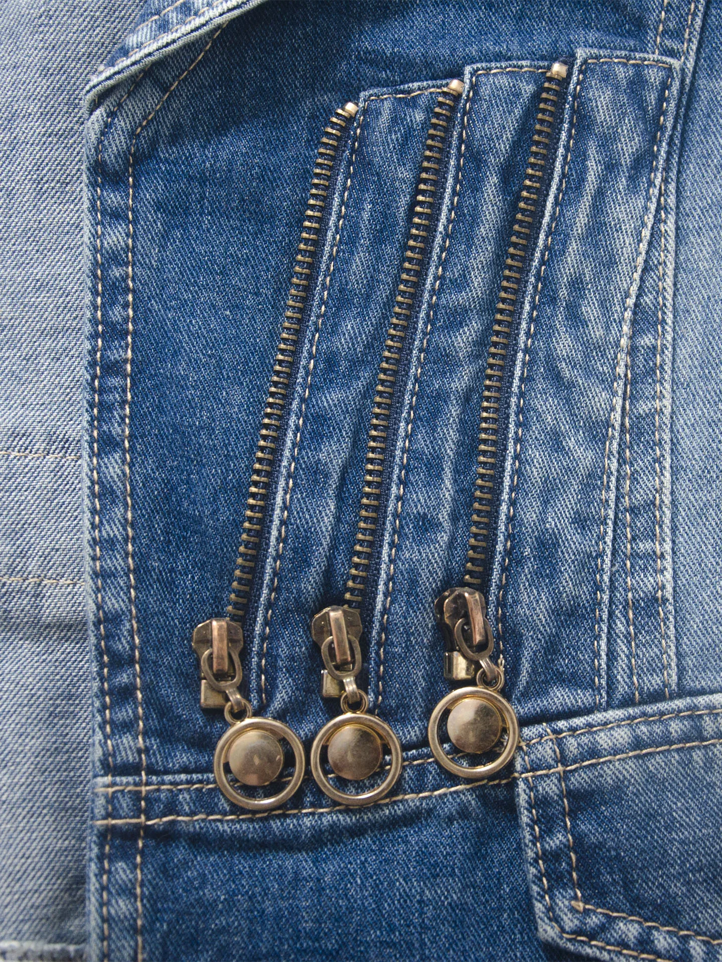 2025 Gilet di jeans da donna nuovo ort Zipper Svel Vintage Blue Faionable Small Size Jaet oulder Pad Busin Suit