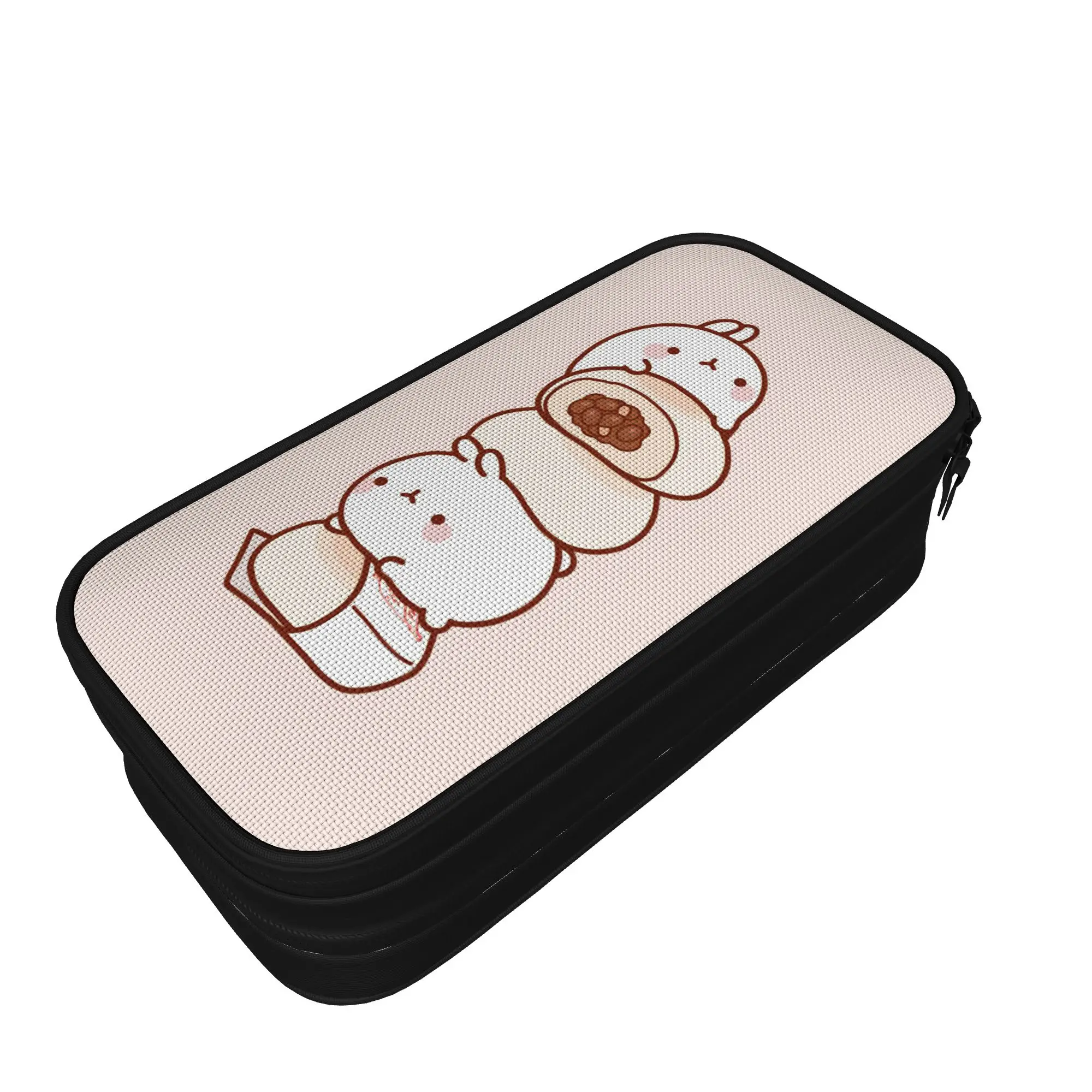 Cartoon M-Molangs Pencil Cases  Pen Holder Pencil Bags Girls Boys Large Storage Students School Cosmetic Pencilcases