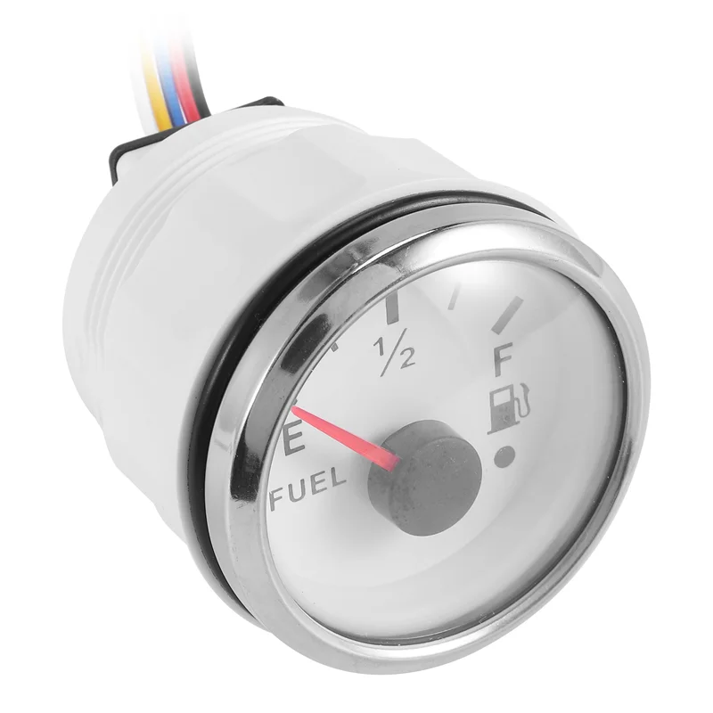 52mm Fuel Level Gauge 0-190Ohm Switchable 240-33Ohm Fuel Oil Level Meter Waterproof Boat Car Gauges with Alarm