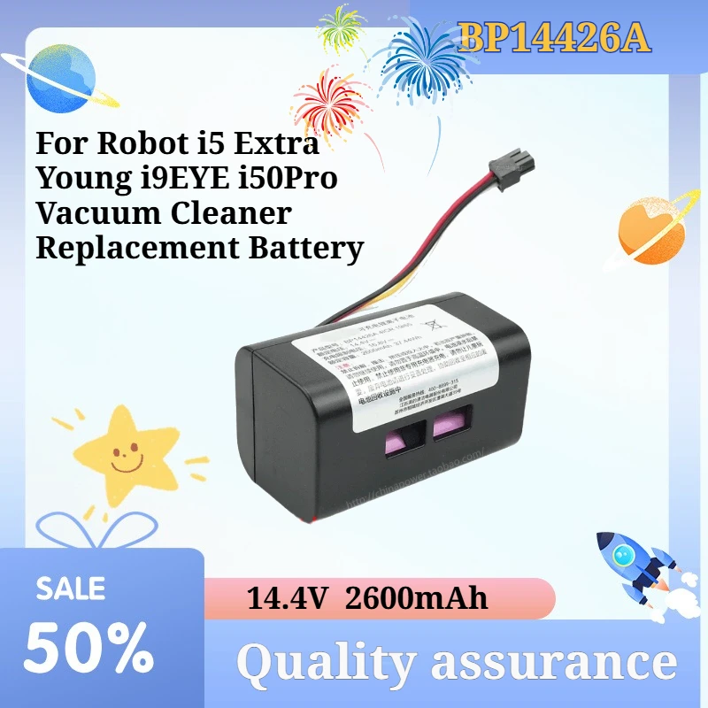 BP14426A 14.4V 2600mAh Sweeping Robot Battery Pack For i5 Extra Young i9EYE i50Pro Vacuum Cleaner Replacement Battery