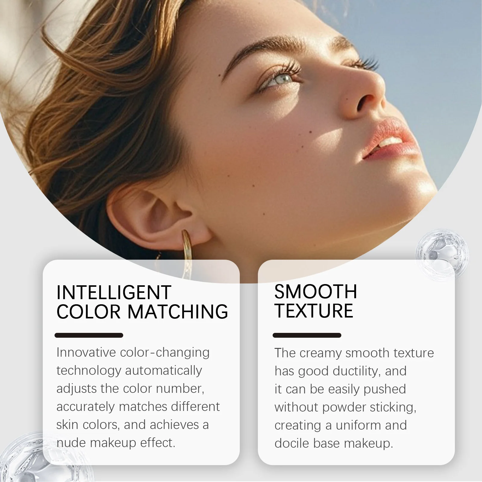 Podkład w sztyfcie z dwoma końcówkami i pędzelkiem, 3 kolory, lekki, nawilżający, rozjaśniający, matujący, korektor 2w1.