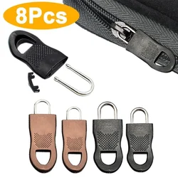 Pack of 8 Removable Zipper Pull Accessories Rubber Zipper Tab Replacement Pendant Lock for Rope Tag Clothing Zipper Holder