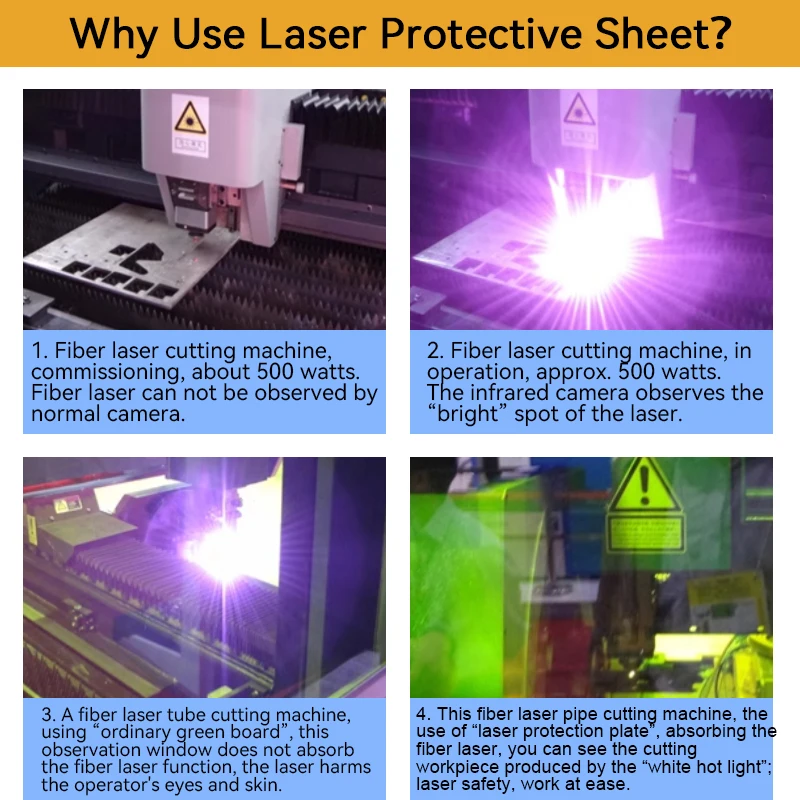 Imagem -05 - Janela Acrílica Protetora do Laser Tela de Segurança Folha da Proteção do Laser Placa do Protetor 532nm 1064nm