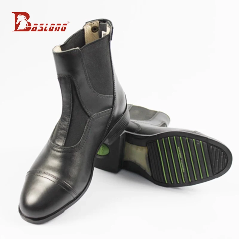 Baslong Equestrian Boots for Men and Women, Cowhide Leather Equestrian Boots, Spring and Summer Riding Short Boots, Wear-Resistant, Non-Slip, Shock-Absorbing, Breathable, Rider Equipment