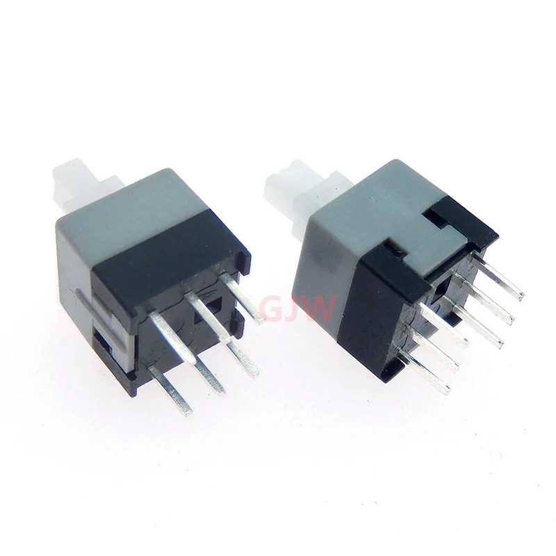 30PCS 8.5X8.5MM 6PIN Self locki push button switch Micro TAcT Key Switch Self-locking power SWITCH ON/OFF 8.5*8.5 8.5X8.5